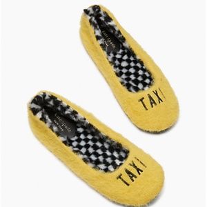 kate spade taxi slipper - size 7 - high noon multi (yellow/black/white)